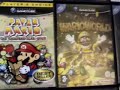 games include:
animal crossing 
billy hatchet and the giant egg 
bloody roar: primal fury 
chibi-robo 
cubivore: survival of the fittest 
donkey kong jungle beat 
donkey konga 2 
doshin the giant 
eternal darkness: sanity's requiem 
final fantasy crystal chronicles 
freeloader 
game boy player start-up disc 
geist 
harvest moon: another wonderful life 
james bond 007: everything or nothing 
killer 7 
the legend of zelda (collector's edition) 
the legend of zelda: four swords adventures
the legend of zelda: ocarina of time / master quest 
the legend of zelda: the wind waker 
the legend of zelda: twilight princess 
lost kingdoms 
luigi's mansion 
metal gear solid: the twin snakes
metroid prime 2 echoes 
metroid prime 
p.n.03 
paper mario: the thousand-year door 
phantasy star online episodes i & ii plus 
pikmin 2 
pikmin 
pokemon box: ruby and sapphire 
pokemon colosseum 
pokemon xd: gale of darkness 
resident evil 4 
resident evil zero 
resident evil 
smuggler's run: warzones 
sonic adventure 2: battle 
sonic adventure dx: director's cut 
sonic heroes 
sonic mega collection 
soulcalibur ii 
star fox adventures 
star fox assault 
super mario sunshine 
super smash bros. melee 
tales of symphonia 
wario world 
zoocube
hardware:
gameboy player
donkey kong bongos
wireless gamecube wavebird
various memory cards include 64mb
resident evil 4 limited edition silver gamecube
resident evil 4 limited edition silver controller
