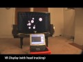 using the infrared camera in the wii remote and a head mounted sensor bar (two ir leds), you can accurately track the location of your head and render view dependent images on the screen. this effectively transforms your display into a portal to a virtual environment. the display properly reacts to head and body movement as if it were a real window creating a realistic illusion of depth and space. by johnny chung lee, carnegie mellon university. for more information and software visit johnnylee.net