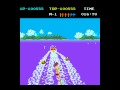 partida completa de este genial arcade de la irem corp del ao 1983. en la decada del 80 eran muy comunes los juegos de sky acuatico desarrollados no solo para salones de maquinas si no tambien para ocupar su lugar en centros turisticos y salas de estar en los hoteles cerca del mar. este juego destaca claramente por su perfecto control (1 boton de acelerar 1 de truco) su perspectiva,sus fantasticos graficos y tambien por su bonita protagonista,una de las primeras en toda la larga historia de los videojuegos. el juego se compone de 3 clases de prueba y 2 etapas de bonus,cada clase de prueba esta dividida en 2 etapas principal y secundaria de 6 checkpoints cada una: clase b (1y2) bonus de rampa clase a (1y2) bonus de slalom clase maestra (1y2) el juego consiste en superar cada una de las pruebas en un tiempo determinado,para ello debemos esquivar todos los obstaculos como las rocas que sobresalen y tener cuidado con las boyas y rampas mal tomadas,si fallamos debemos continuar desde el ultimo checkpoint y con menos tiempo,al acabarse el tiempo game over y no hay continuacion. en ciertos lugares tambien aparecen tiburones pero si sos comida de uno de estos no hace falta aclarar que tampoco hay continuacion! el sistema de scoring es muy simple se suma el tiempo ganado al final de cada etapa,o andando de espaldas durante el trayecto,tambien se suman puntos pasando entre las boyas o saltando rampas que aparecen esporadicamente,las etapas de bonus son una jugosa fuente de puntaje  ... 
