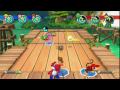 nintendo just completed its press conference at the e3, here are the first trailers! synopsis (provided by nintendo) come out and play -- on mario's turf four great sports make their move to the mushroom kingdom: volleyball, basketball, ice hockey and dodgeball. all four are included on one game disc -- a great value for mario? fans, sports fans and everyone in between. features: ? the cast of mushroom kingdom characters get together to play sports -- mario style. while the basic rules of the games apply, each one includes some magical mario twists like coins and special items that ramp up the craziness and fun. ? while playing, gathering coins will build up bonus points. so when players score a point or basket, they also get the added bonus. ? players collect items like a koopa shell to use against their opponents. they can even use special items to beat up on the other team while shooting or spiking. one example of a special ball move is using a mini mushroom to shrink the ball before it's returned to the other side of the volleyball net. ? each character has a signature move that's almost impossible for opponents to stop. these include mario's fireball moves or princess peach's heart-filled attacks. ? in the field of play, a variety of tricks will keep players on their toes. on dk dock, the volleyball court will continually slide from left to right. on bowser jr. blvd, the basketball court has bonus circles that frequently appear, offering both positive and negative  ... 